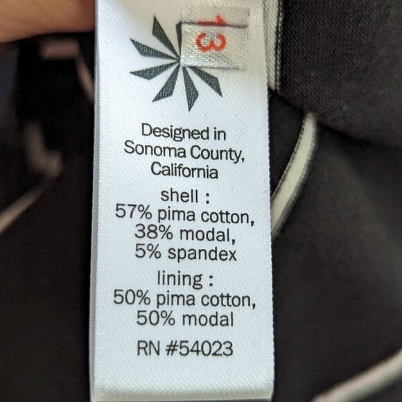 Athleta Black Y2K Striped Midi Dress | Chill Girl Off-Duty Fit NWT Pima Cotton S - Picture 10 of 10